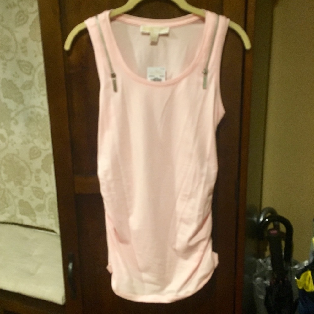 Michael kids tank with silver zipper accent